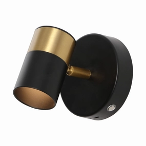 Paola 1-Light Modern Adjustable Head Integrated Dimmable LED Rechargeable Wall Spotlight with Touch Sensor