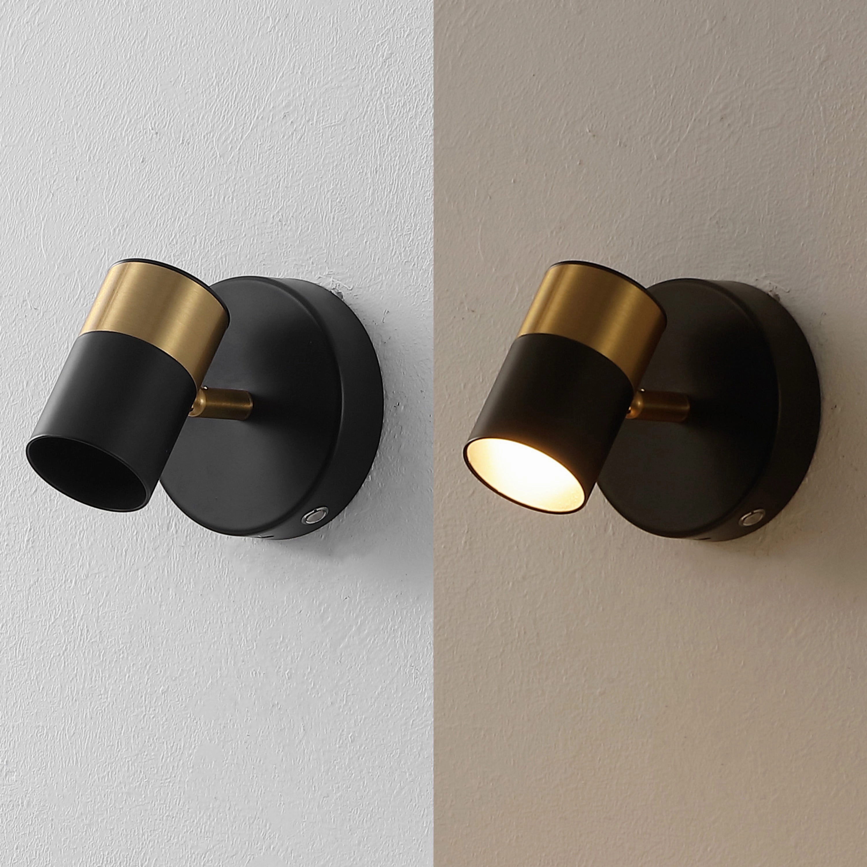 Paola 1-Light Modern Adjustable Head Integrated Dimmable LED Rechargeable Wall Spotlight with Touch Sensor
