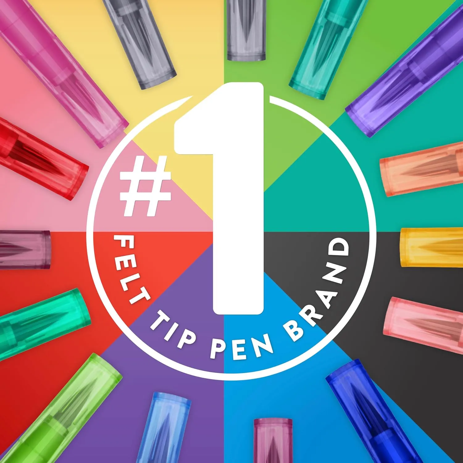 Paper Mate Flair DUAL Felt Tip Pens Brush and Medium Tips Assorted Colors 16 Count