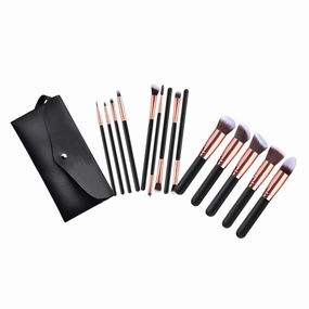 PartyKindom 14-piece Makeup Brush Set Professional Beauty Tool Creative Set for Face Eyes Soft Brush