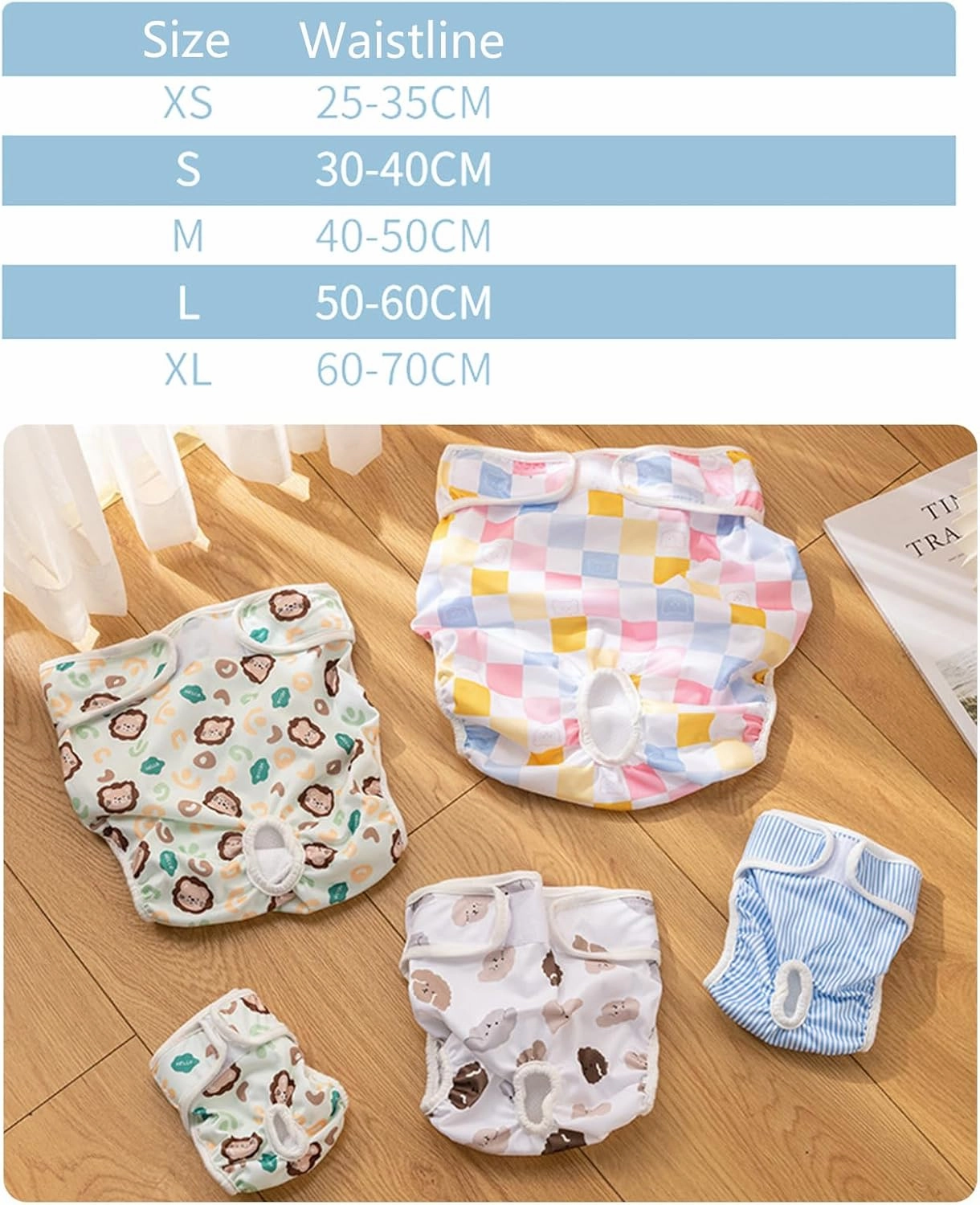 Pet Girls Dog Sweet Diaper Physiological Sanitary Dog Shorts Underwear Pant for Pet Dogs Nappy-Oestrus Elasticity