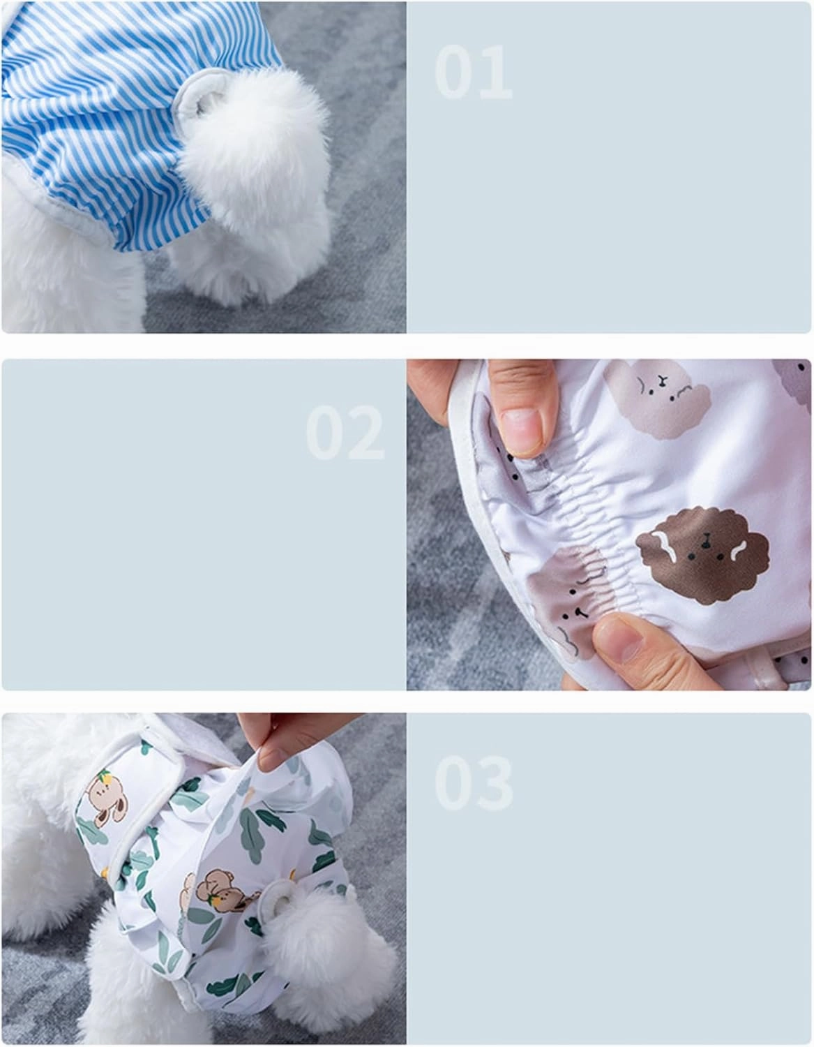 Pet Girls Dog Sweet Diaper Physiological Sanitary Dog Shorts Underwear Pant for Pet Dogs Nappy-Oestrus Elasticity