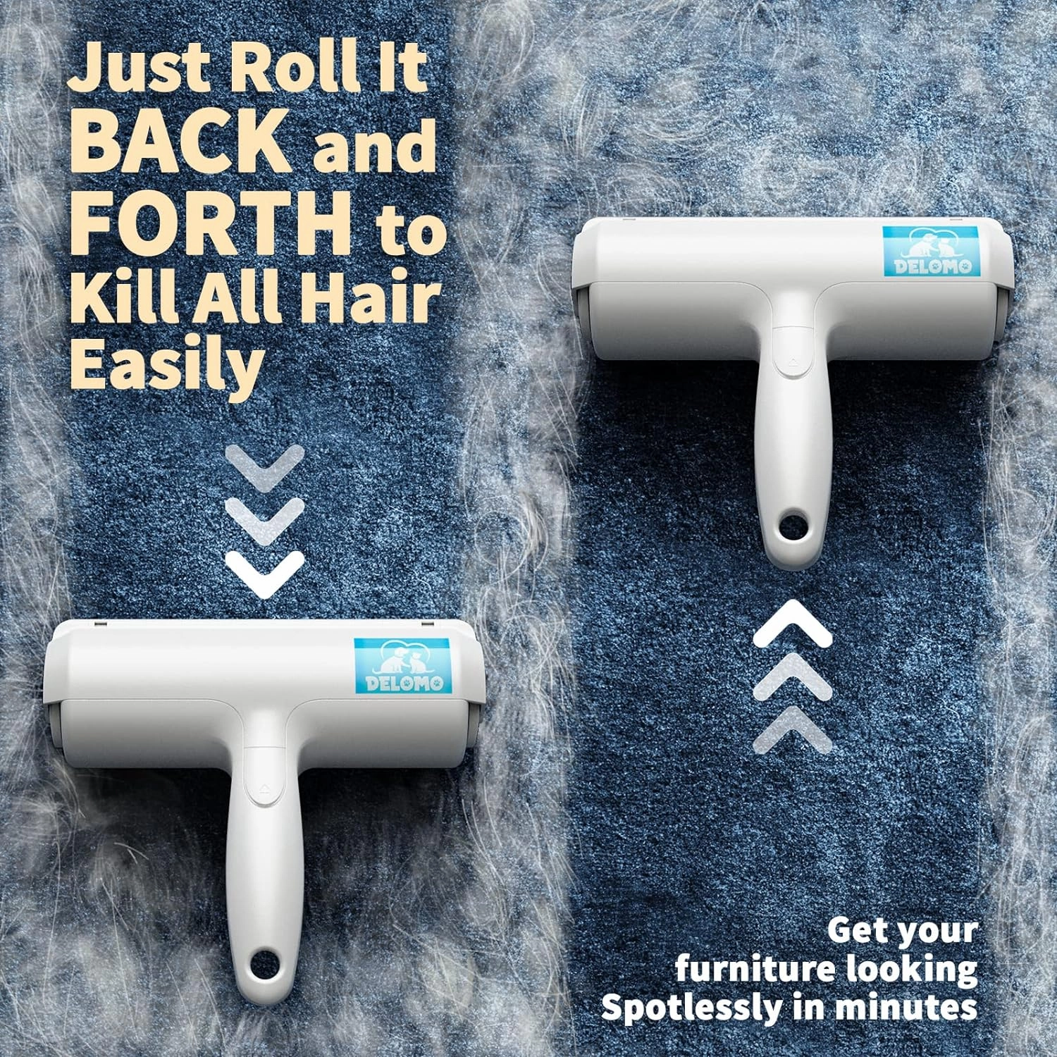 Pet Hair Remover - Lint Roller for Pet Hair - Cat and Dog Hair Remover for Couch, Furniture, Carpet, Car Seat, Reusable Pet Hair Roller W/Self-Cleaning Base - Upgraded Animal Fur Removal Tool