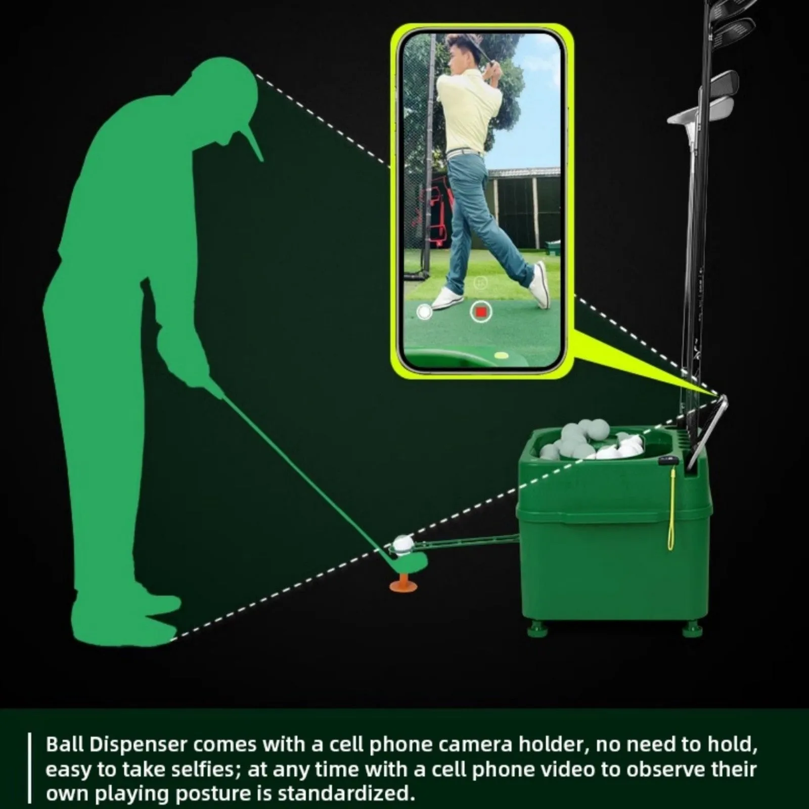 PGM GOLF Electric Sensor Automatic Ball Dispenser Service Machine JQ017