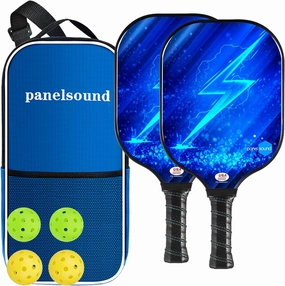 Pickleball Paddles Set of 2, Lightweight USAPA Approved Fiberglass Pickleball Set of 2 with Outdoor Pickleballs