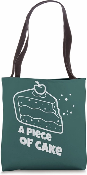 Piece Cake English Idioms Funny Saying Baker Cooking Kawaii Tote Bag