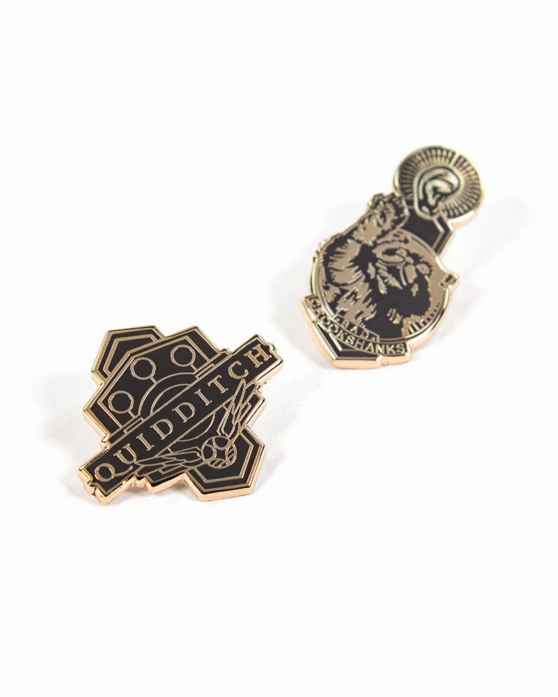 Pin Kings Official Harry Potter Enamel Pin Badge Set 1.2 - Quidditch & Crookshanks