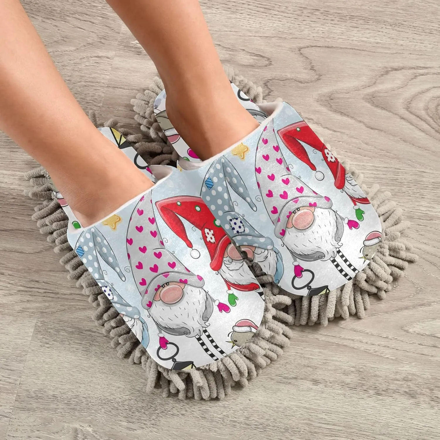 Poeticcity Mop Slippers Shoes, Unisex Cleaning House Slippers Spa Dusting Slippers M-L