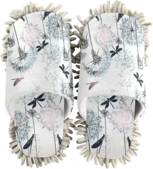 Poeticcity Mop Slippers Shoes, Unisex Cleaning House Slippers Spa Dusting Slippers M-L