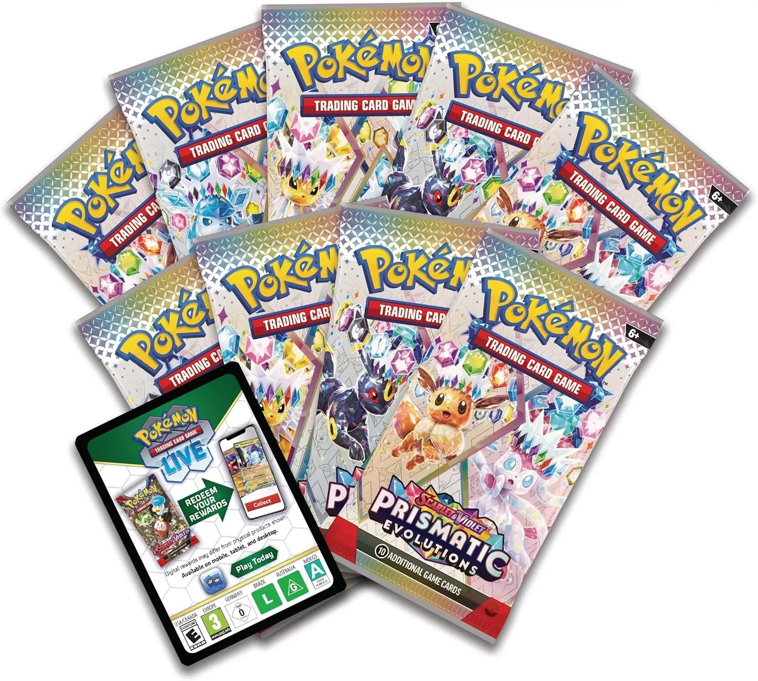 Pokémon TCG: Scarlet & Violet—Prismatic Evolutions Elite Trainer Box (1 Full Art Promo Card, 9 Boosters & Premium Accessories)