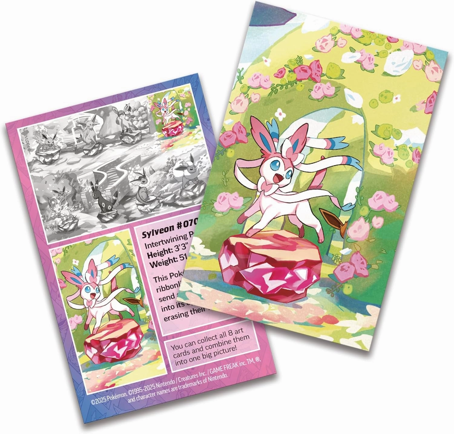 Pokémon TCG: Scarlet & Violet—Prismatic Evolutions Mini Tin – Sylveon (2 Booster Packs & 1 Coin)