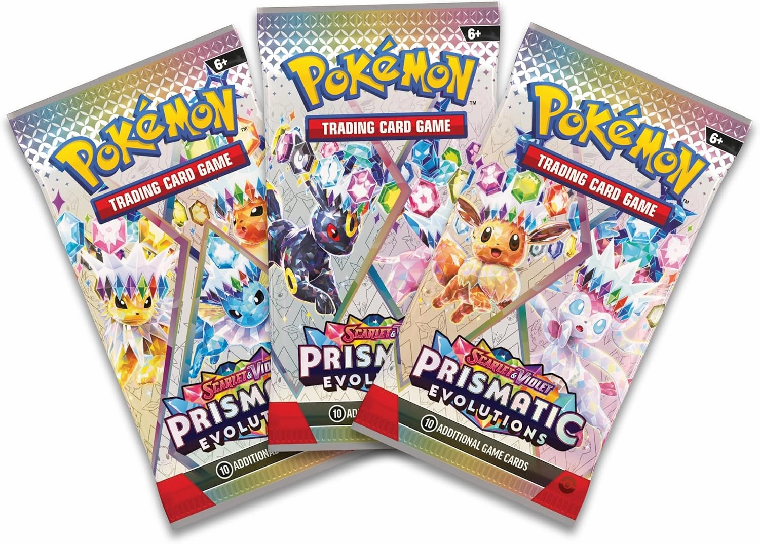 Pokémon TCG: Scarlet & Violet—Prismatic Evolutions Poster Collection (3 Booster Packs & 3 Foil Promo Cards)
