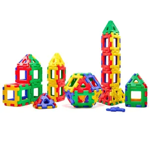 Polydron Kids Giant Class Set - Educational Construction Toy - Multicolored - Children Creative Geometry Building 3D Kit - 2  Years - 80 Pieces