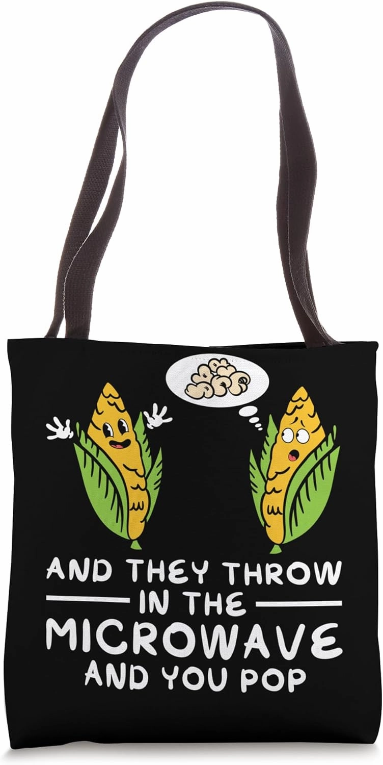 Popcorn Anime Geek Funny Popped Corn Kawaii Microwave Pop Tote Bag