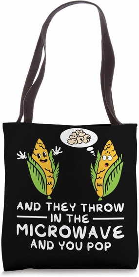 Popcorn Anime Geek Funny Popped Corn Kawaii Microwave Pop Tote Bag