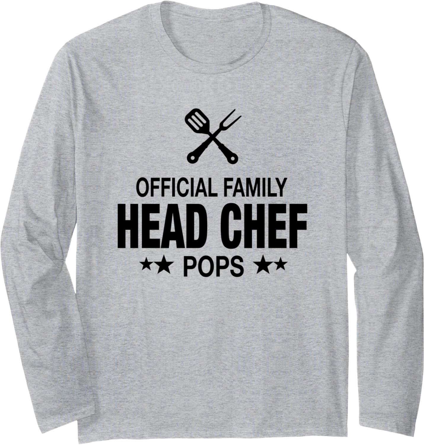 Pops Official Family Head Chef - Funny Cooking Pops Long Sleeve T-Shirt