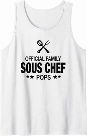 Pops Official Family Sous Chef - Funny Cooking Pops Tank Top