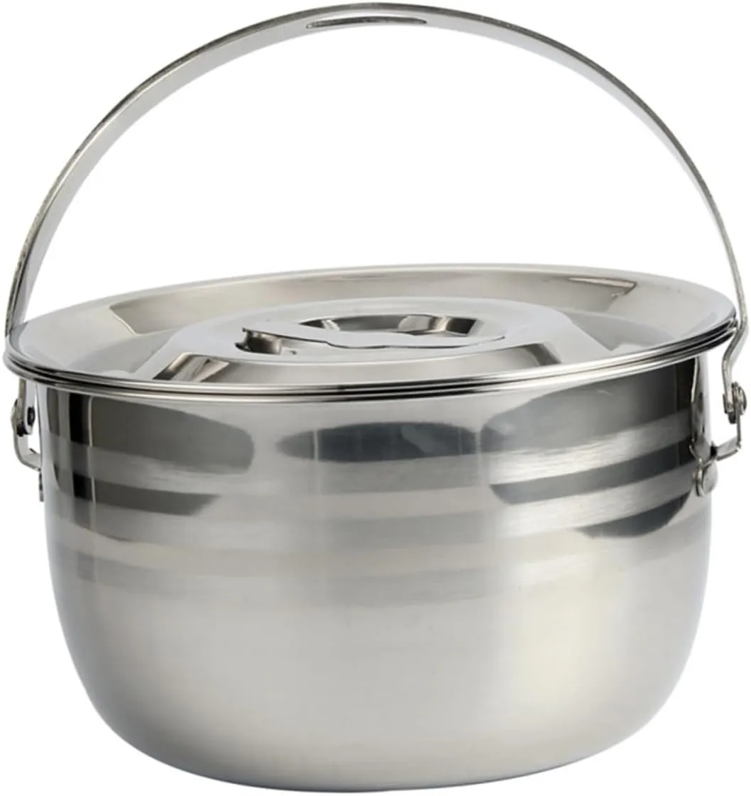Portable Camping Stew Pot Soup Cooking Pot for Outdoor Activities for Stewing Meat and and Lightweight Design for Hiking and Picnics