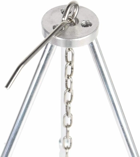 Portable Folding Tripod Camping Grill for Outdoor BBQ Cooking, HeavyDuty Metal Design with Height
