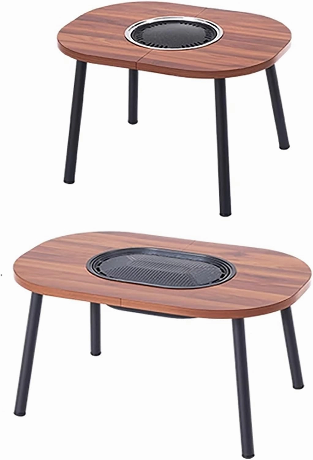 Portable Outdoor Folding Table Picnic Barbecue Grill Table Wooden Desktop Lightweight & Portable Easy to Assemble with Storage Carrying Bag for BBQ, Grill, Party, Picnics(96cm/37.8in)