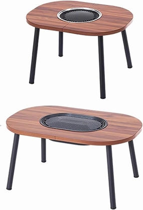 Portable Outdoor Folding Table Picnic Barbecue Grill Table Wooden Desktop Lightweight & Portable Easy to Assemble with Storage Carrying Bag for BBQ, Grill, Party, Picnics(96cm/37.8in)