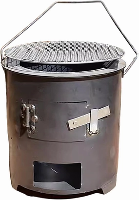 Portable Wood Burning Tent Stove - Compact Camping Stove with Carrying Handle, Lightweight Backpacking Cookware for Outdoor Survival, Bushcraft, Hunting & Emergency Preparedness