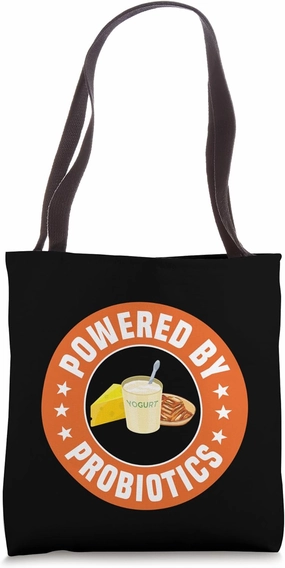 Power By Probiotics - Funny Probiotic Foods Wear Gut Health Tote Bag