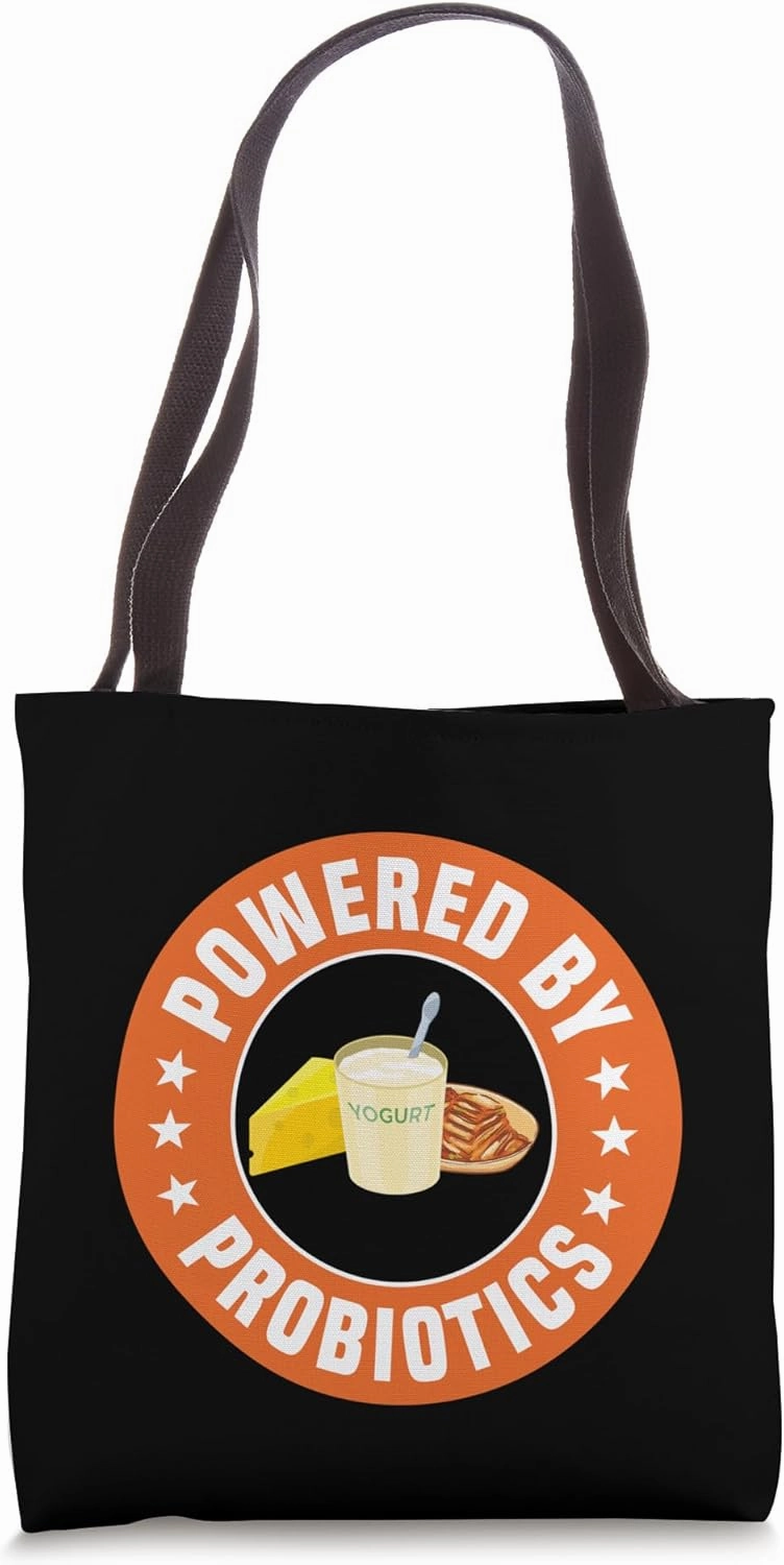 Power By Probiotics - Funny Probiotic Foods Wear Gut Health Tote Bag