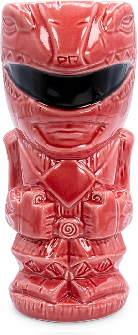 Power Rangers Geeki Tikis Red Ranger Ceramic Mug | Tumbler Cocktail Glasses, Tropical Drinkware For Home Barware Set | Mighty Morphin Gifts and Collectibles | Holds 16 Ounces