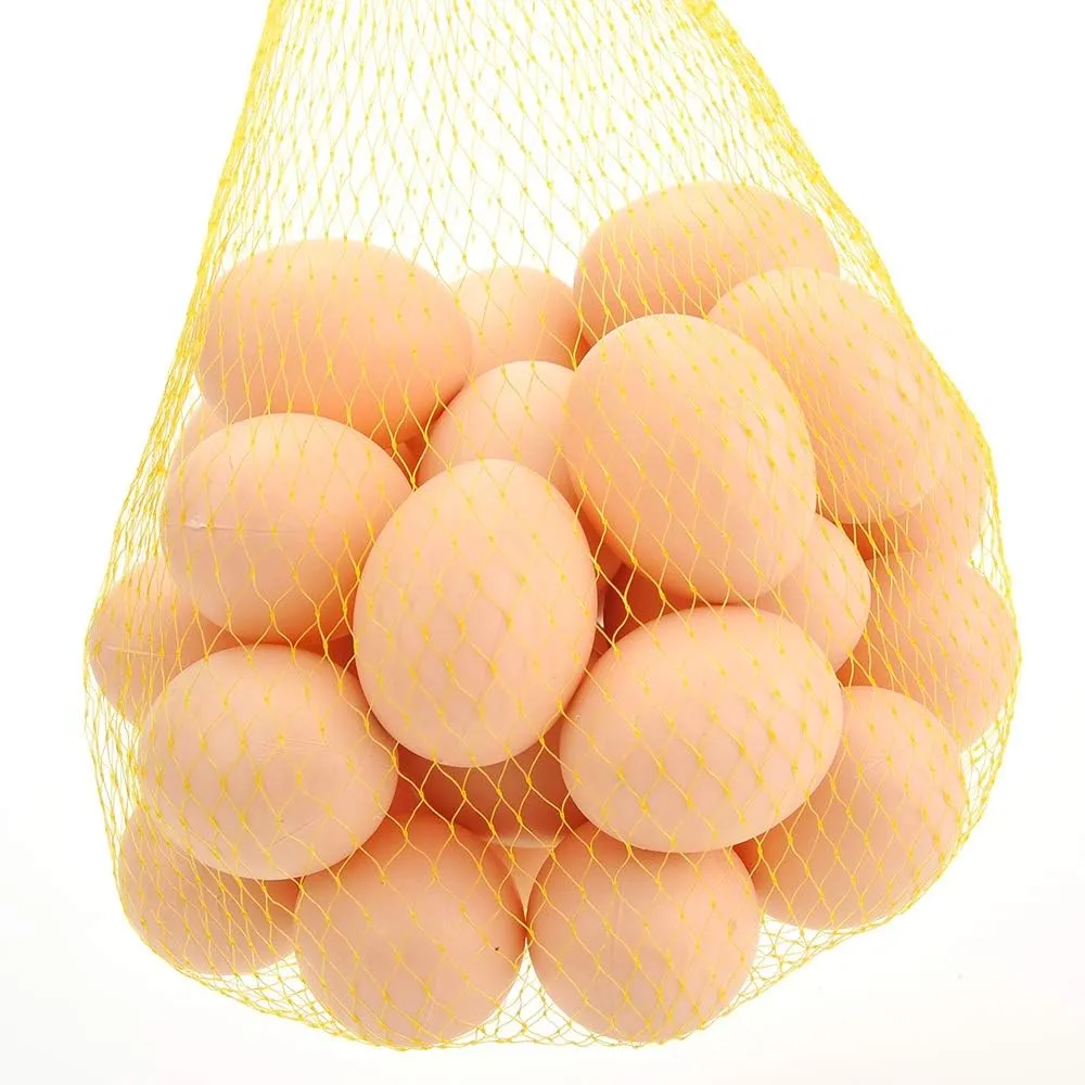 PowerTRC 60 Pcs Plastic Fake Eggs Toys, DIY Easter Eggs, Real-Life Size Faux Pretend Play Food Decorations, Realistic Chicken Eggs
