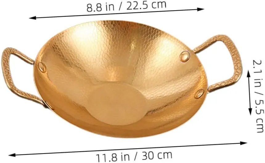PRETYZOOM Large Cooking Pot Lid Hammered Griddle Stainless Steel Korean Pot Steel Pan Cooking Equipment