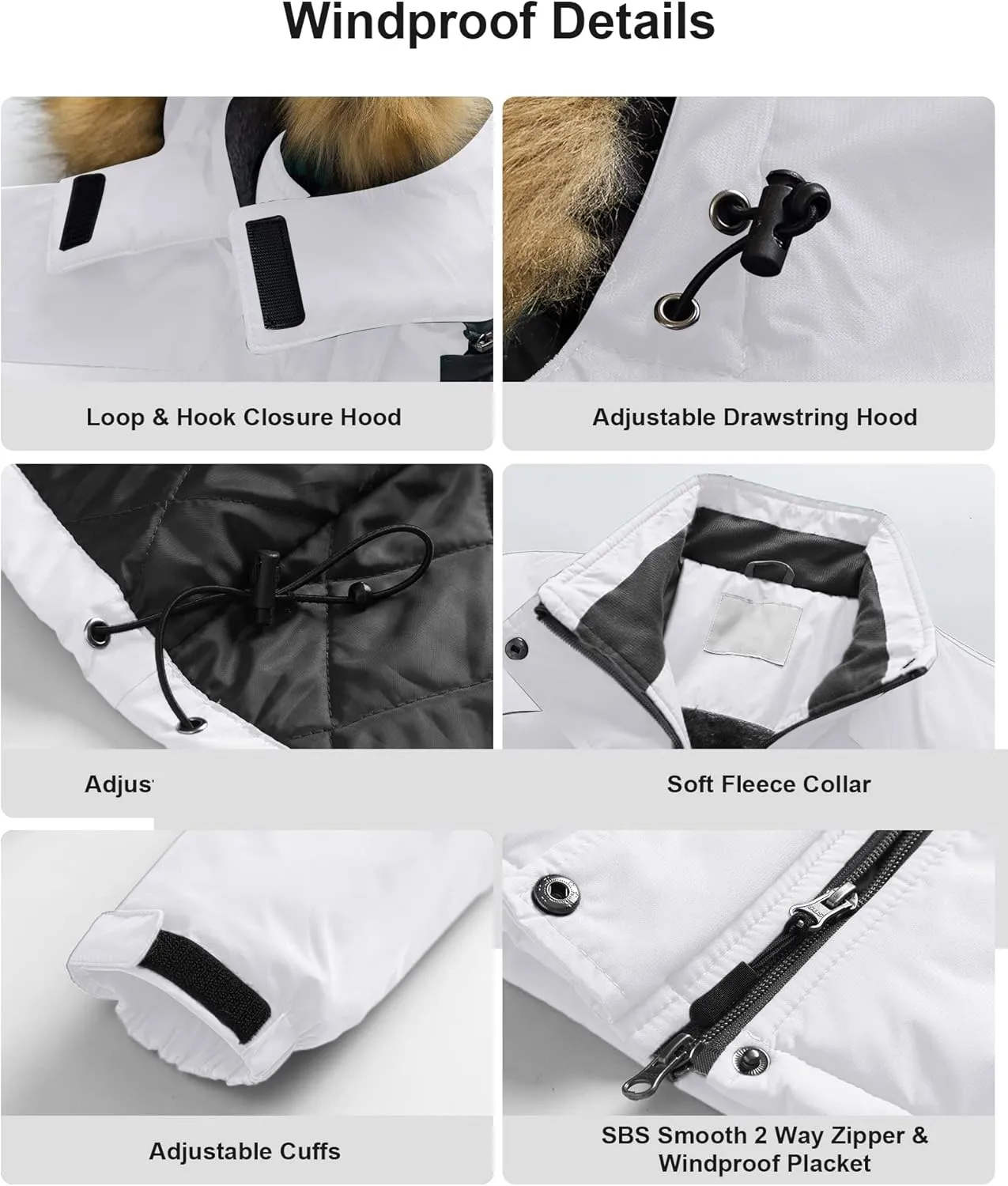 Pursky Women's Waterproof Ski Jacket Winter Snow Coats Fur Hooded Raincoat Parka