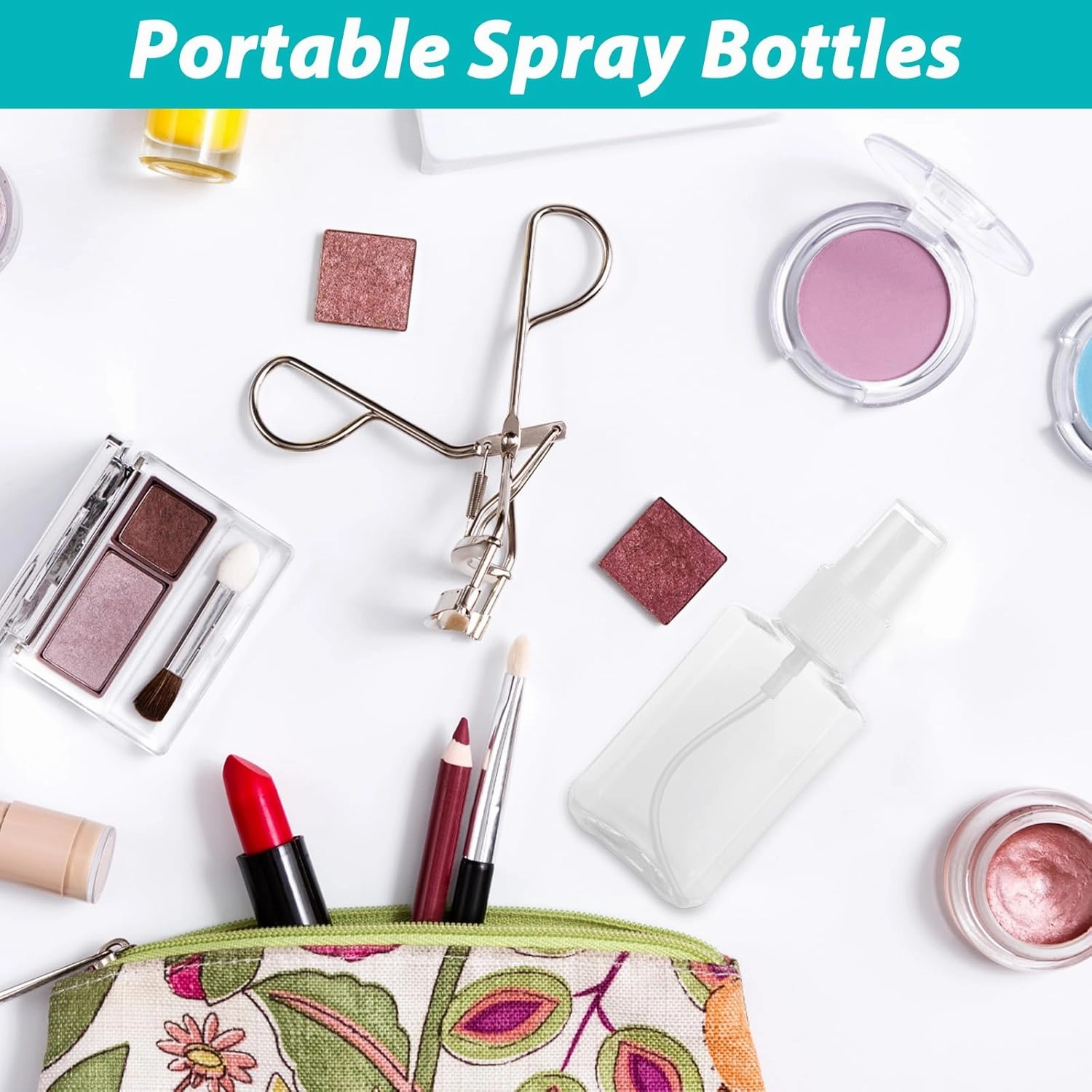 QTLCOHD 100 Pack Spray Bottles Small Plastic Spray Bottles 2 oz Mini Travel Size Spray Bottle with Cap Clear Perfume Bottles Refillable Empty Tiny Spray Bottle for Perfume Liquids Essential Oils