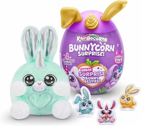 Rainbocorns Bunnycorn Surprise by ZURU (2 Pack) Collectible Plush Stuffed Animal, Surprise Eggs, Stickers, Ages 3  for Girls & Children (Random)