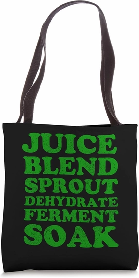 Raw Vegan Food Preparation Juice Blend Sprout Dehydrate Tote Bag