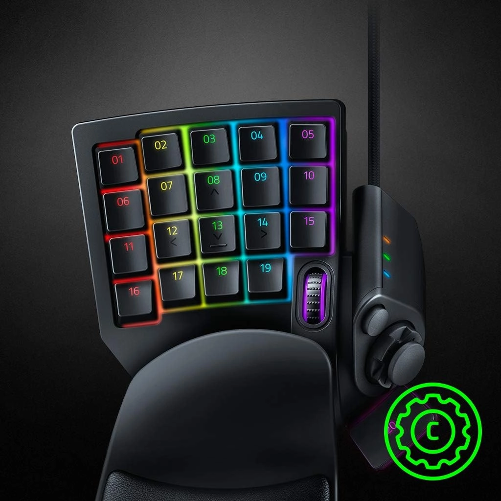 Razer Tartarus V2 Gaming Keypad: Mecha Membrane Key Switches - One Handed Keyboard - 32 Programmable Keys - Customizable Chroma RGB Lighting - Programmable Macros Snap Tap - Black
