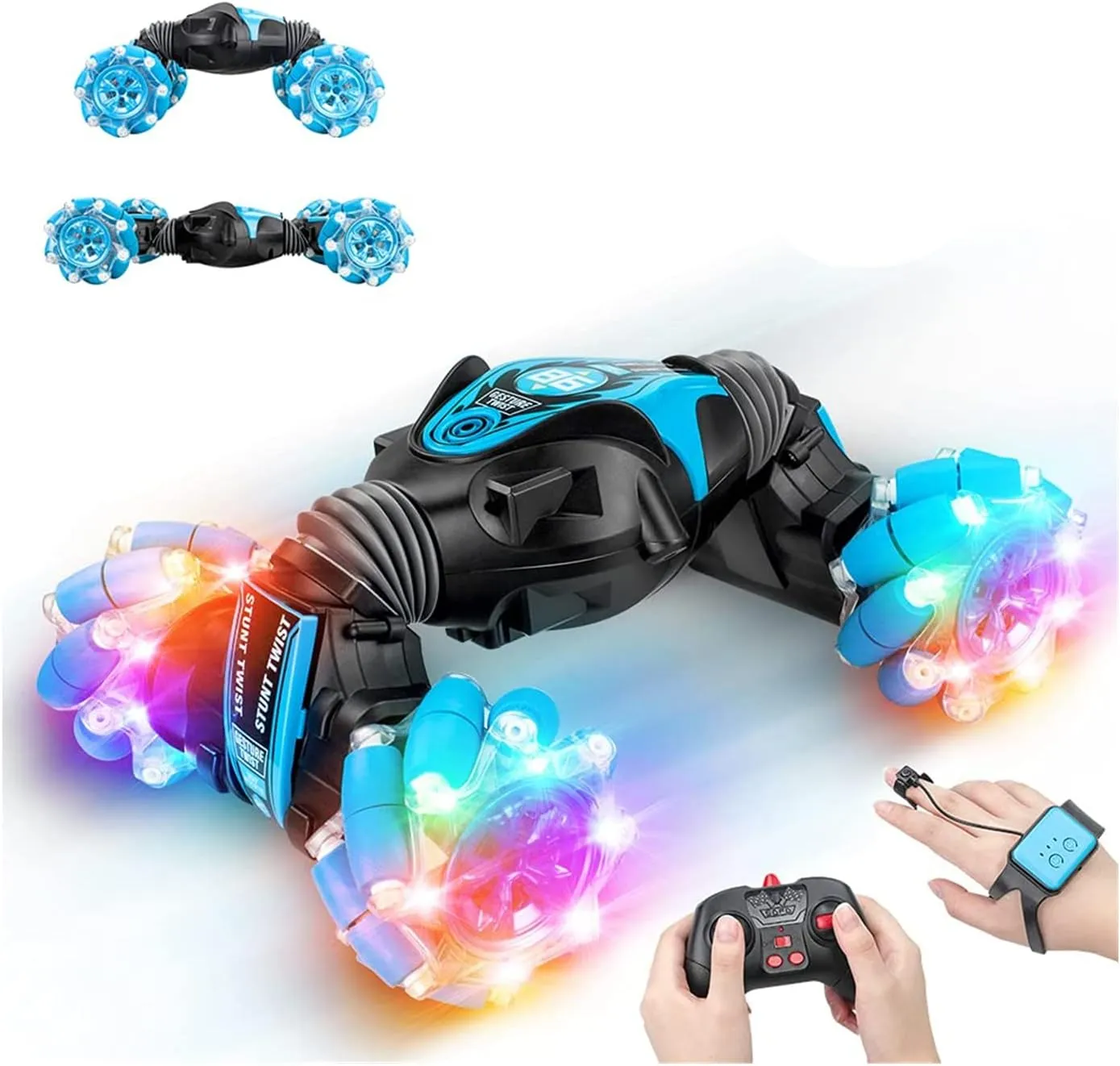 RC Stunt Car for Kids with Remote Control, Music, Double Sided 360 Degree Spins and Flips, Gesture Sensing - Gift for 8-15 Years Boys Girls, Birthday