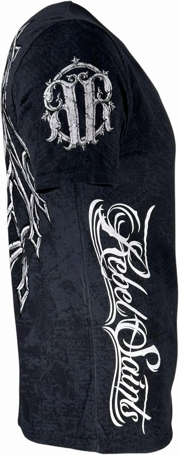 Rebel Saint by Affliction Men's T-Shirt Spiker Dagger Y2K