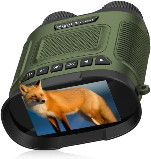 Rechargeable NVG Night Vision Binoculars, 2.5K Night Vision Goggles for Adults, 10X Optical Zoom, 8X Digital Zoom(Green)