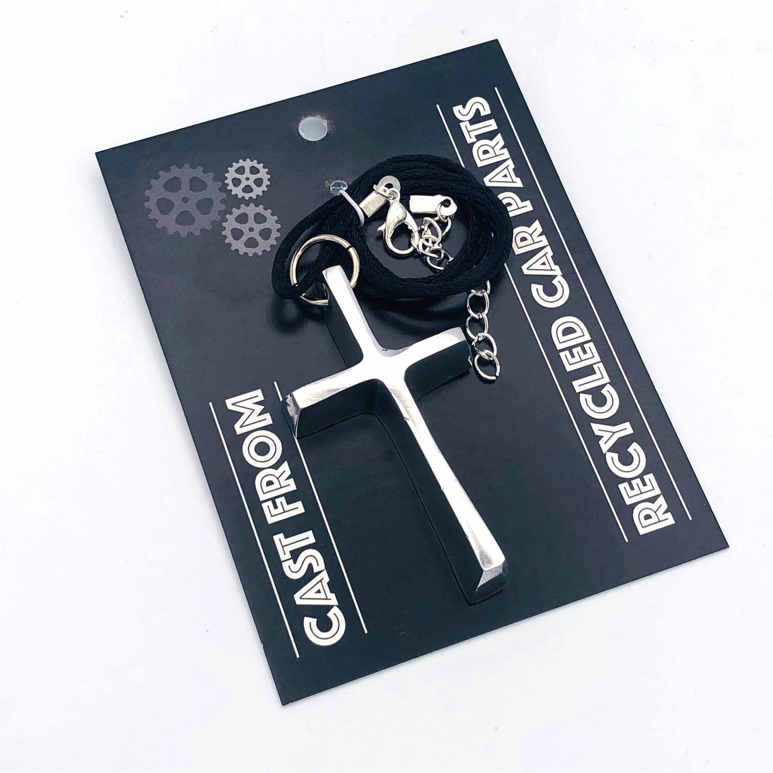 Recycled Aluminum Cross Necklace