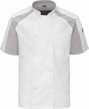 Red Kap mens Airflow Raglan Chef Coat With OilblokChef's Jacket