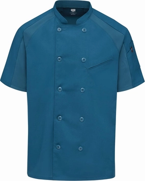 Red Kap mens Airflow Raglan Chef Coat With OilblokChef's Jacket