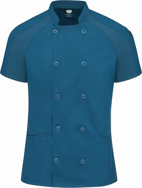 Red Kap womens Airflow Raglan Chef Coat With Oilblok
