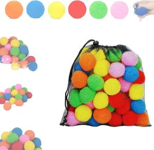 Reusable Water Sponge Balls, Kiddospace Reusable Water Sponge Balls, 2.4 Inch Soft Soaker Ball Fake Snowballs for Outdoor Toys and Games, Soft & Quick Hydration, Backyard Games