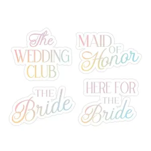 Reusable Wineglass Decals - Wedding