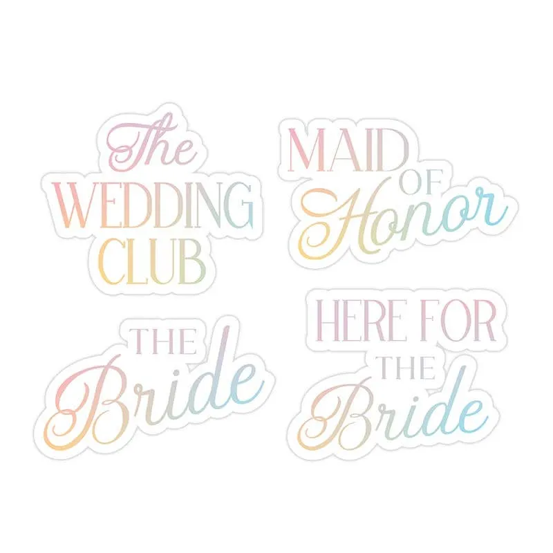 Reusable Wineglass Decals - Wedding