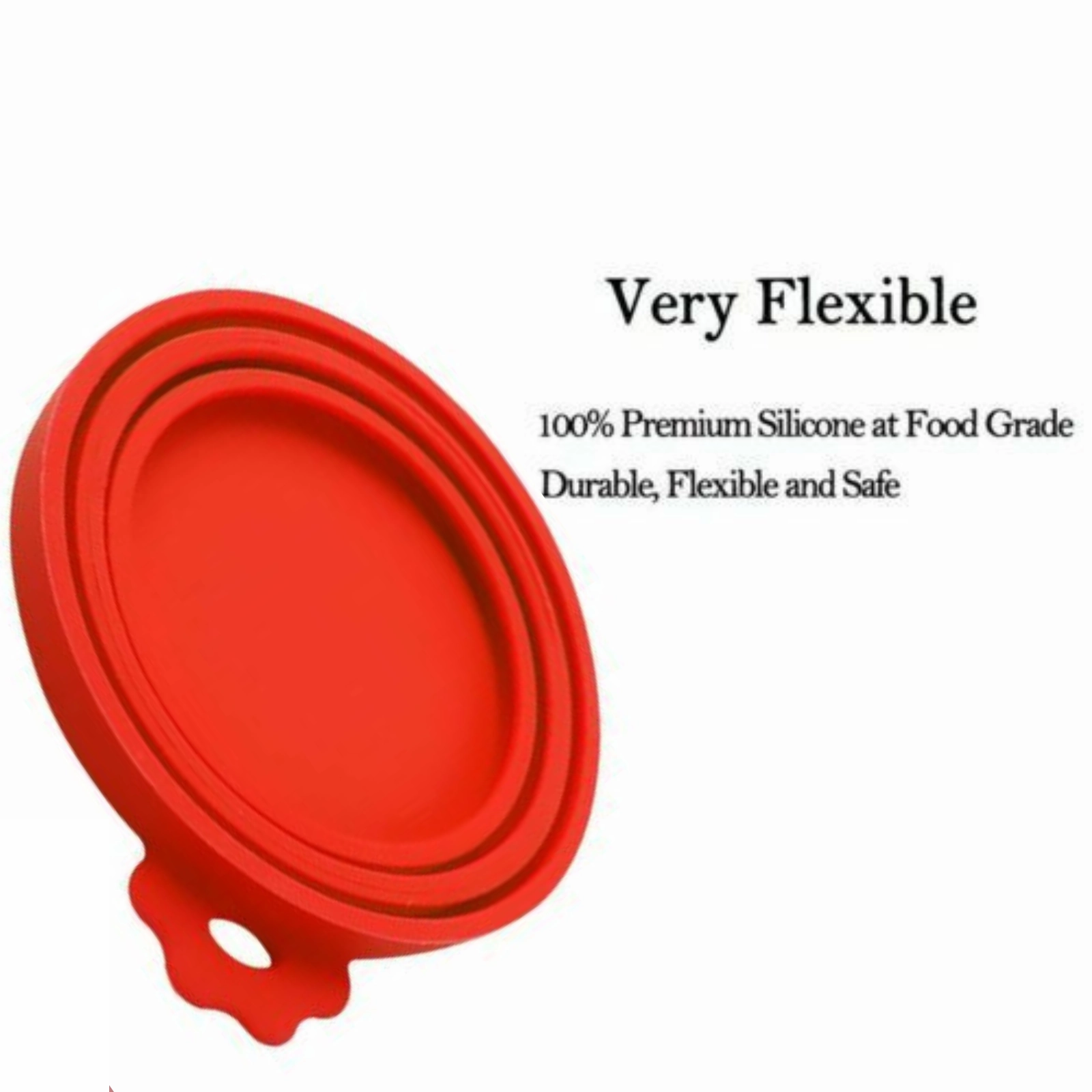 Reusable Storage Cap Silicone Pet Food Can Cover Lid Dog Cat Pet Tin  1x Red