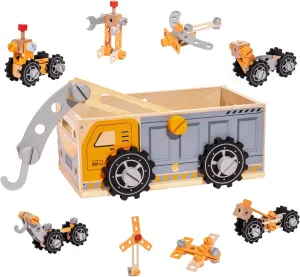 ROBUD Kids' Creative Wooden Tool Bench Set, Construction Workshop Toys for Toddlers and 3-8 Year Old Boys and Girls