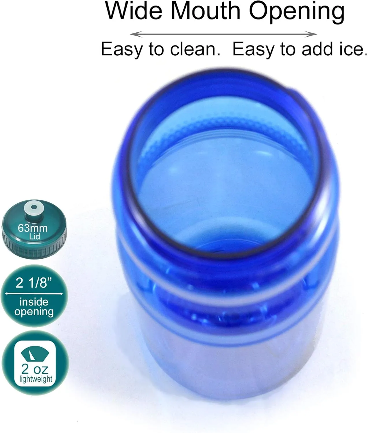Rolling Sands BPA-Free 24 Ounce Water Bottles, Bulk 100 Pack, Made in USA