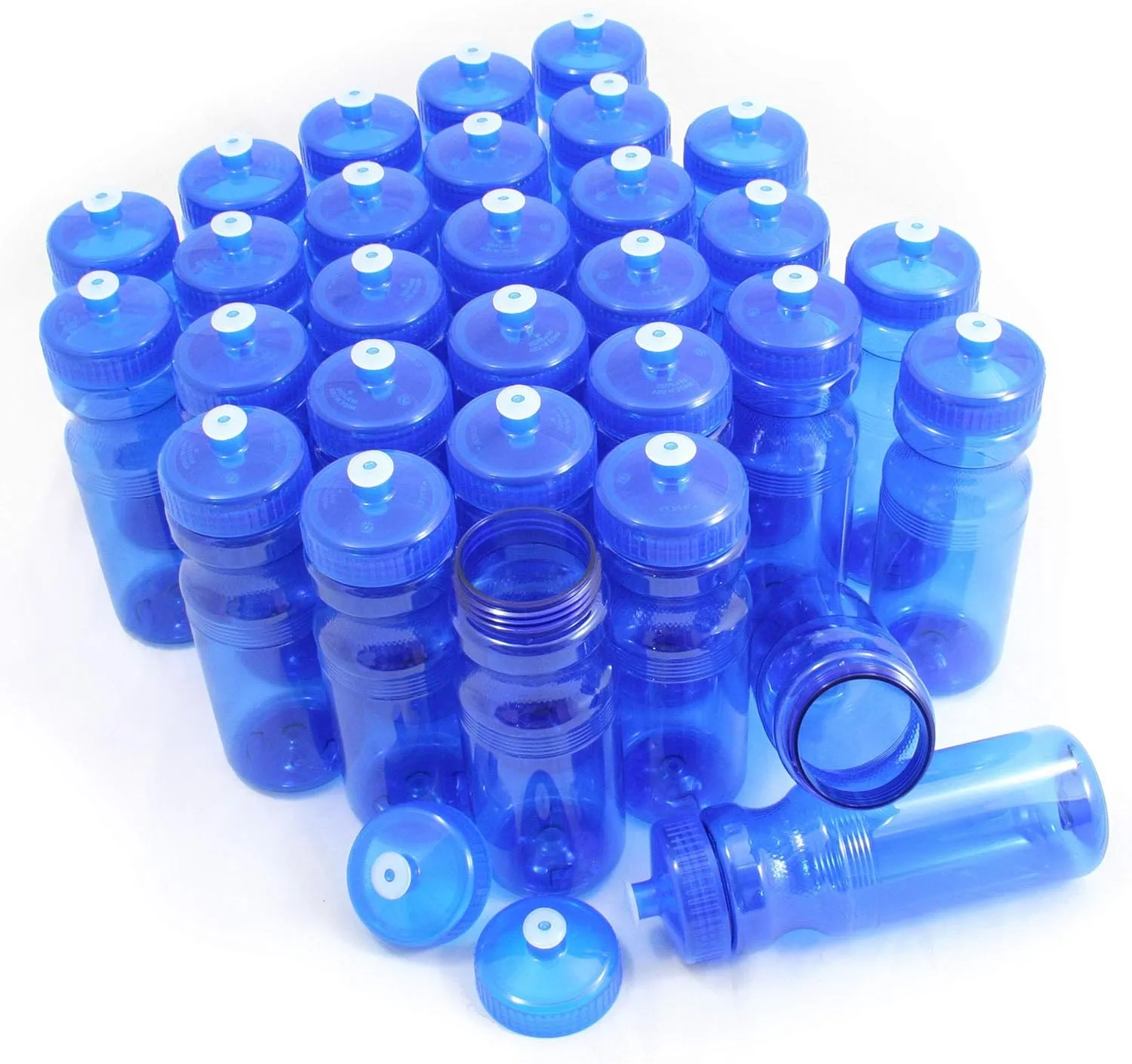 Rolling Sands BPA-Free 24 Ounce Water Bottles, Bulk 30 Pack, Made in USA